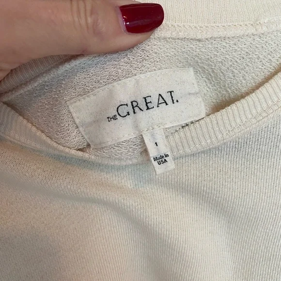 The Great Eyelet Pleat Sleeve Sweatshirt - Picture 6 of 8